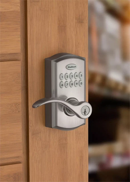Kwikset 955PML Commercial Grade Electronic Smartcode Lever Lock, Pembroke Lever