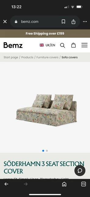 IKEA BEMZ SODERHAMN Cover PicClick UK