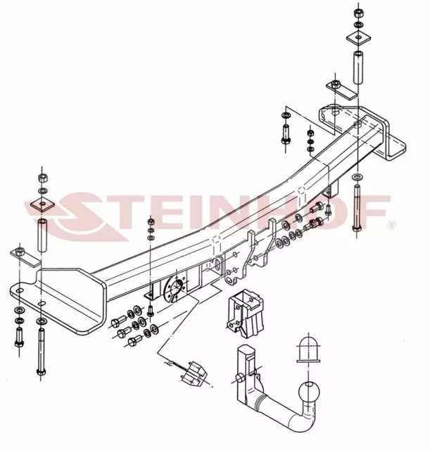 Attelage pour Ssangyong Rexton Y400 I SUV 07.2006-04.2013 + faisceau 7-broches 3