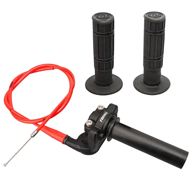 NIBBI Motocross Twist Throttle Assembly Cable Handlebar Grip Dirt Bike 7/8" 22mm