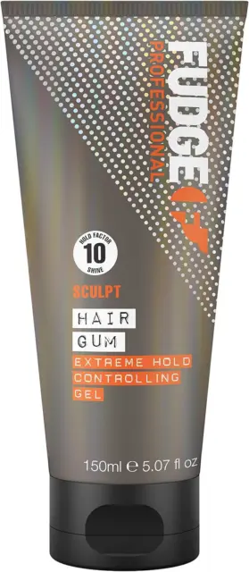 Fudge Professional Extreme Hold Hair Styling Gel Gum 150ml For Spiky Wet Look