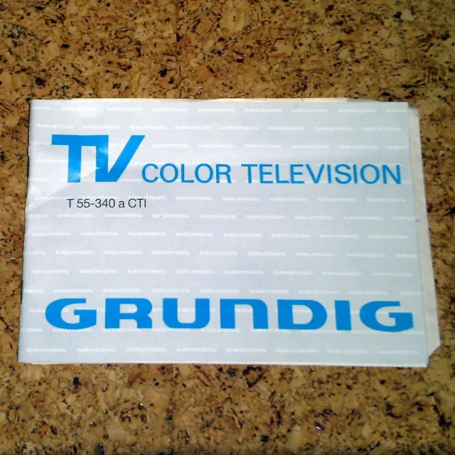 GRUNDIG T 55-340 a CTI TV COLOR TELEVISION, MANUAL; GEBRAUCHT !!!