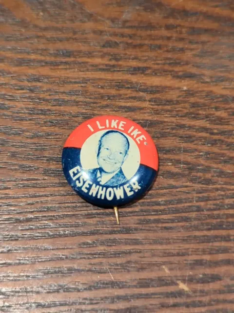 Vintage Campaign Button "I Like Ike" 1952 Election Dwight D. Eisenhower