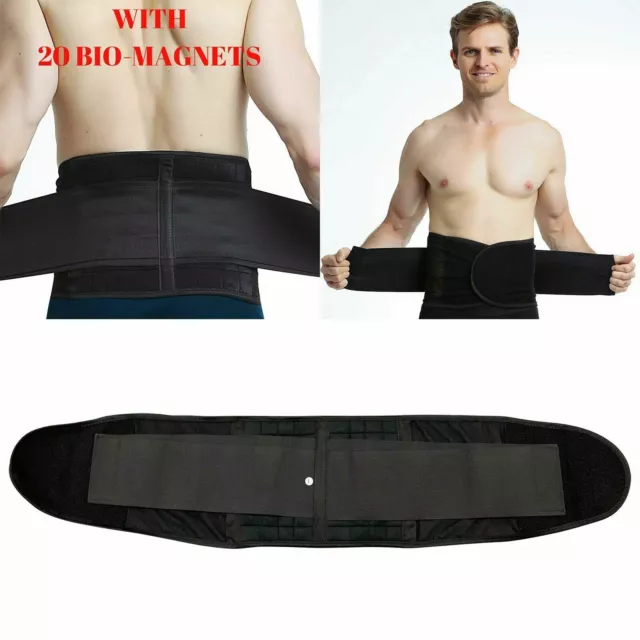 Lower Back Support Belt Infrared Magnetic Lumbar Brace Double Pull Strap Pain