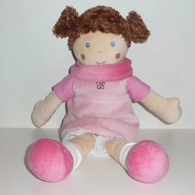 Doudou Poupée Nounours - Rose blanc