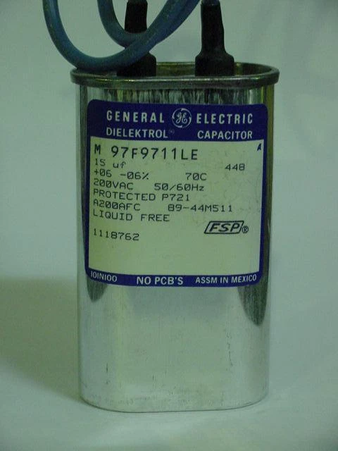 General Electric M97F9711Le 15 Uf X 200 Vac Capacitor 56599