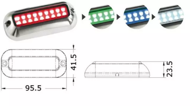 Luce Subacquea A Led Rgbw Accessori Barca Nautica