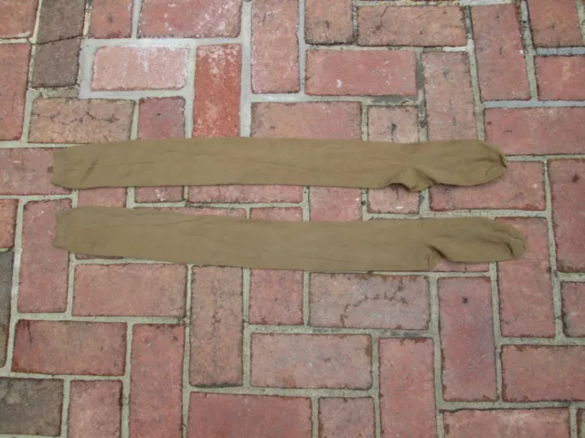 Reenactor Colonial Rev War 18-19Th C Stockings Solid Khaki Tan Cotton Foot Wear