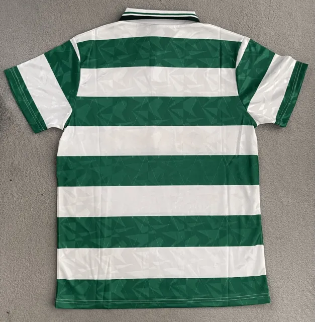 Celtic 1990/91 Classic Retro Home Football Shirt - Remake - Large 2
