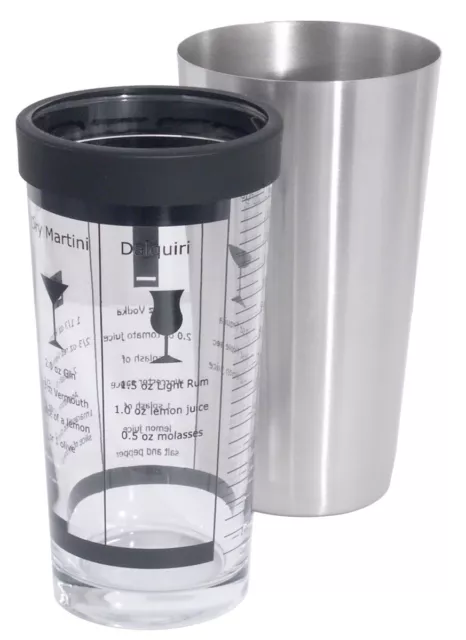 Boston Cocktailshaker, zweiteilig, aus Edelstahl 18/10, 0,4 l Volumen