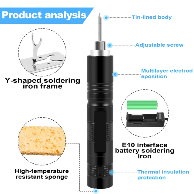 E10 Interface Battery Soldering Iron Electric USB Wireless Soldering Iron 1 O2S3 2