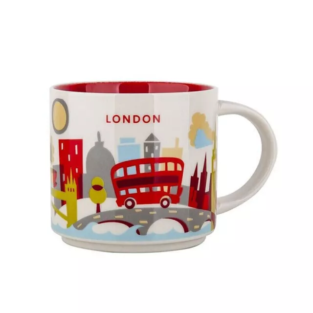 New Starbucks Cities Ceramic Mug "You Are Here" Coffee Mug 414ml London