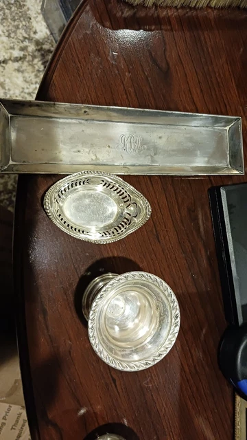 Sterling Silver Lot Tray, Toothpick Holder And Dish 147.87 Grams