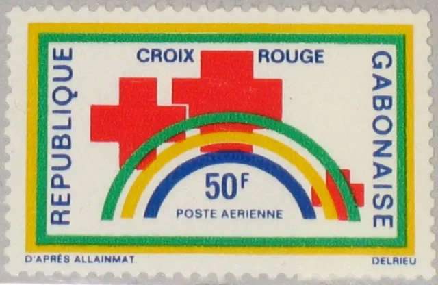 GABON GABUN 1971 442 C116 Red Cross Rotes Kreuz of Gabon Symbolik MNH