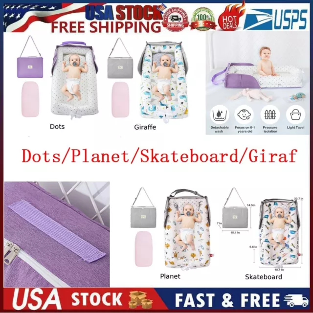 Baby Lounger Nest For Napping Travel Portable Newborn Bassinet Infant Crib Bed