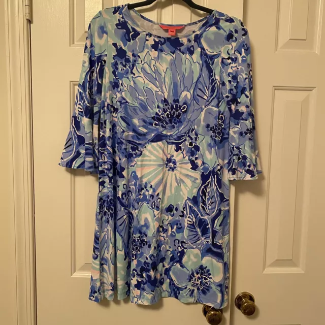 Lilly Pulitzer Ophelia Dress Coastal Blue Catch N Keep Floral Size Small NWOT