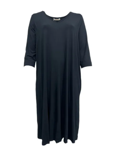 Marina Rinaldi Women's Black Olgaeasy Jersey Dress NWT