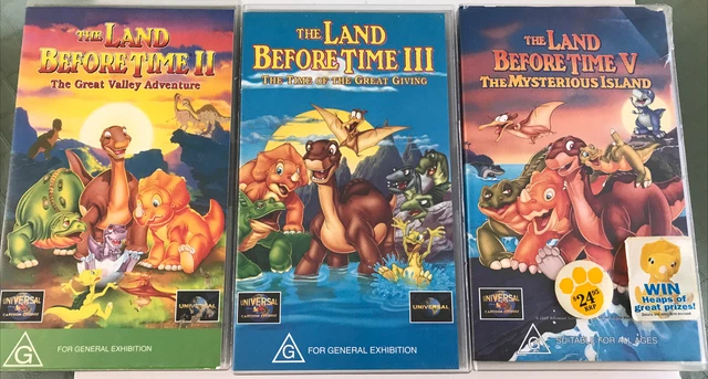 Land Before Time VHS Bulk x3 II III IV Vintage 90s Merchandise Memorabilia 1995