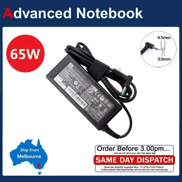 Genuine Laptop AC Power Adapter Charger 19.5V 3.33A 65W for HP 710412-001
