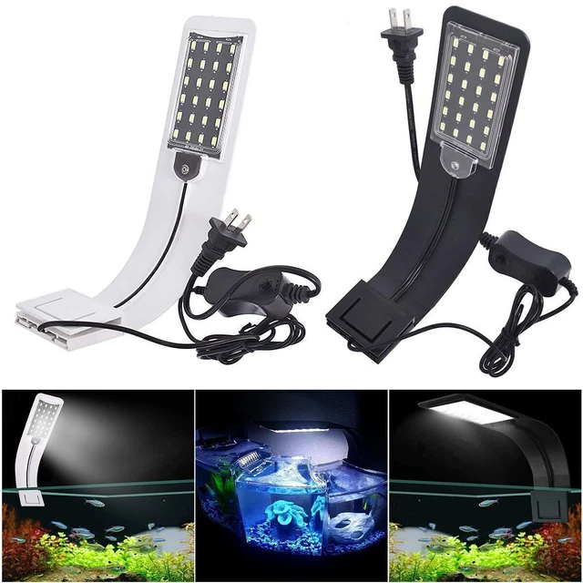 Bright LED Aquarium Light Plants Grow Light Waterproof Clip-on Lamp Fish Tank US