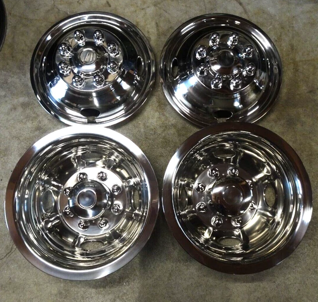 Chevy GMC 3500 Express 16" 8 Lug Dual Wheel Simulators Dually Rim Liners Hubaps