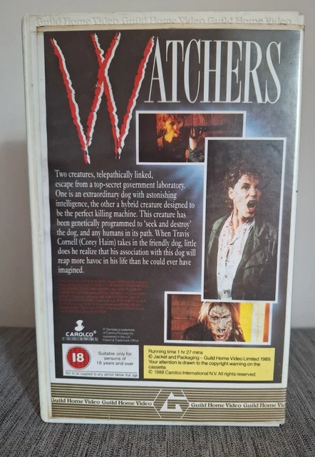 WATCHERS COREY HAIM Ex Rental Big Box Horror VHS Video Tape Guild Home ...