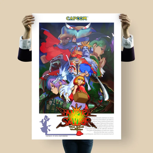 VAMPIRE SAVIOR POSTER | Capcom Darkstalkers The Lord of Vampire