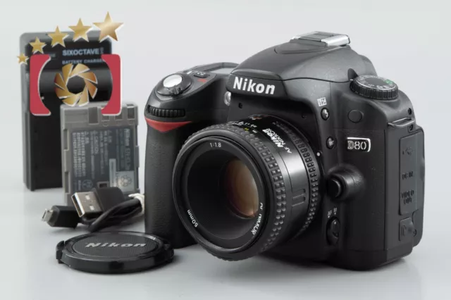 Very Good!! Nikon D80 10.2 MP Digital SLR Camera + AF NIKKOR 50mm f/1.8