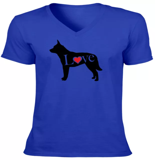 Love Australian Cattle ACD Blue Heeler Dog Unisex Mens Tee T-Shirt Heeler Cattle