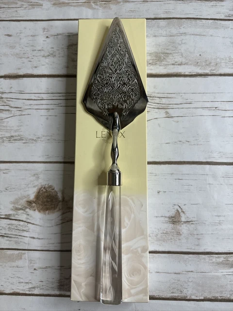 Vajilla de regalo de cristal para servidor de postres Lenox Wedding Promises ópalo inocencia (2)