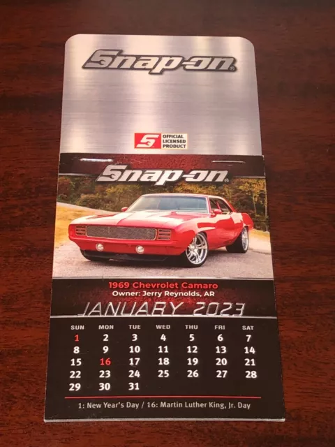 2023 Snap-On Tools Small Stick On Tool Box Sticker Calendar Automotive