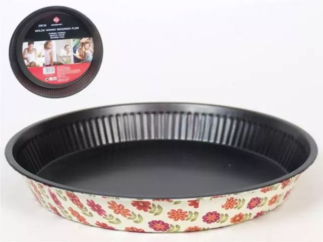 Stampo Rotondo 28CM Fiori Acciaio (10620)