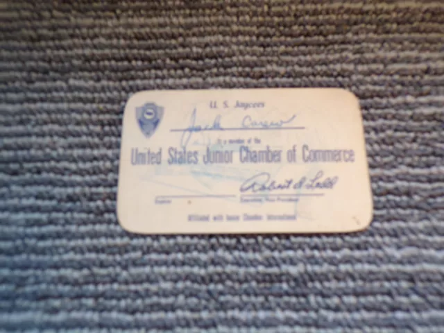1930's  US Jaycees United States Junior Chamber of Commerce Membership Card
