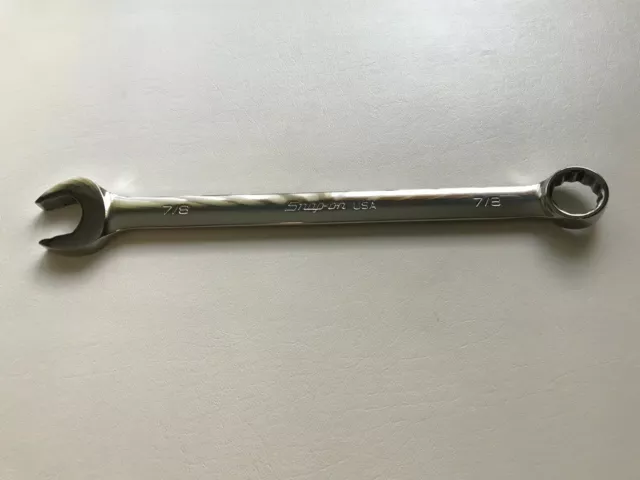 Snap-on Outils USA Neuf 7/8 " SAE Flanc Lecteur + Chrome Combinaison Clé SOEX28