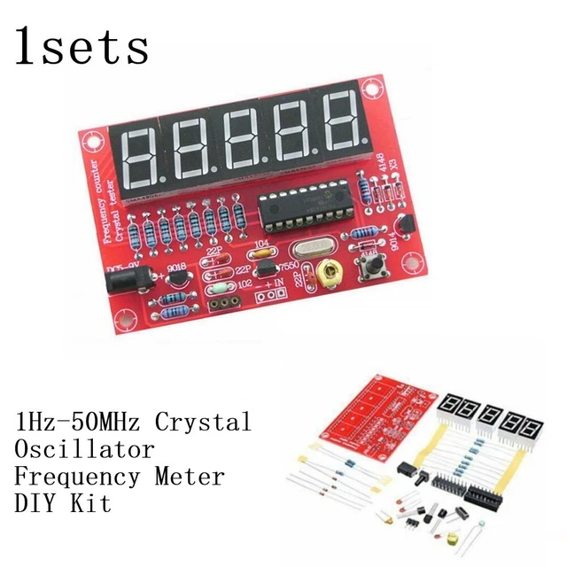 Kit Compteur De Fréquence 1Hz–50MHz – Testeur Oscillateur à Cristal – À Monter Soi-même Avec Boîtier