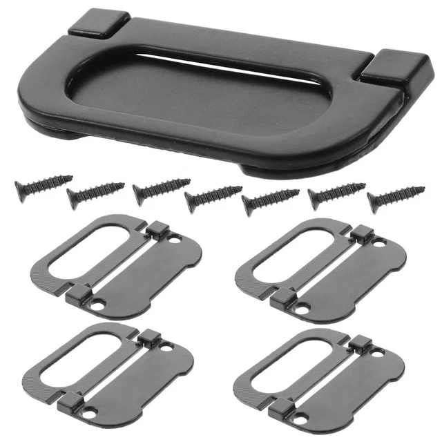 5 pz maniglie porta cassetto manopola porta piatta stile europeo maniglie nere armadi