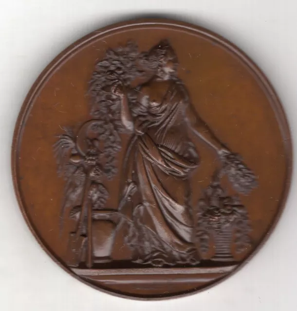 19th Century French Horticultural Medal for Horticulture Society of Rhone