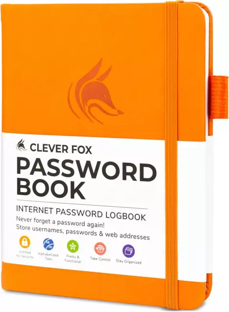 Password Book with Tabs. Internet Address and Password Organizer Logbook with Al