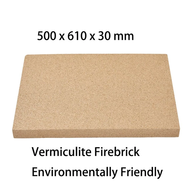 VERMICULITE FIREBRICK FIRE Board Heat Proof Brick Fireboard 500x610mm ...