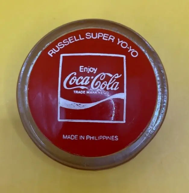 Vintage Enjoy Coca-Cola Russell Super Yo-Yo- Square Logo- No String- Philippines