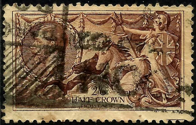 1934 Seahorse, SG450 2/6 Olive-brown, Used, LOT: UK 2