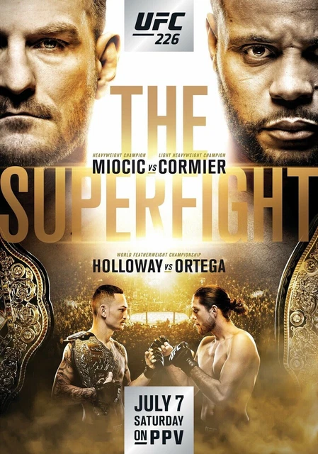 Miocic Vs Cormier Poster Locandina 45X32Cm || Arti Marziali Mma Ufc