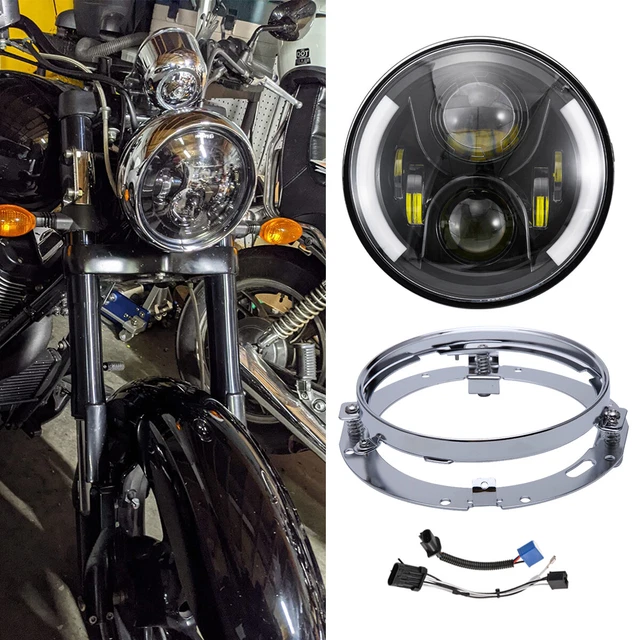 Per Harley Touring 7" fari LED segnali di svolta DRL + staffa di montaggio cromata