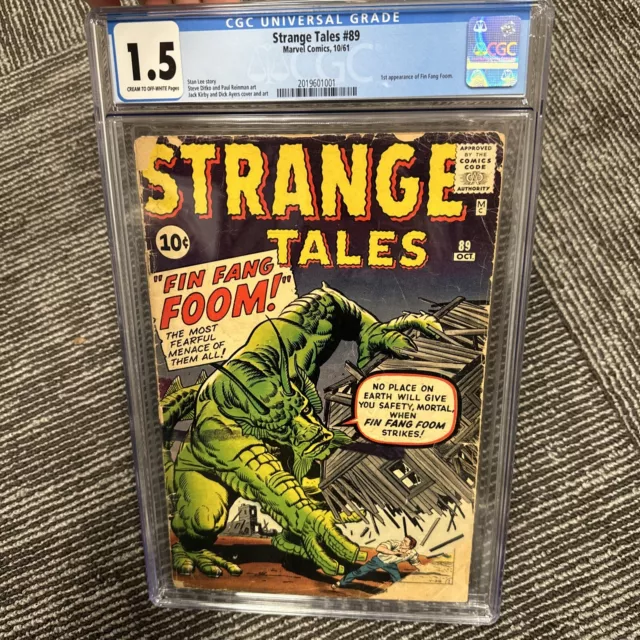 Strange Tales #89 ⭐ CGC 1.5 ⭐ 1st Appearance of FIN FANG FOOM! Marvel Comic 1961