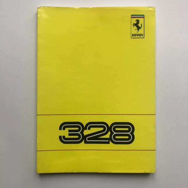 Original Ferrari 328 Owners Handbook/Manual 513/88
