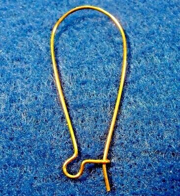 100Pcs WHOLESALE Gold-Plated 37-38mm KIDNEY Earring Hooks French Earwires Q0685