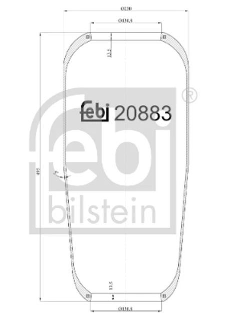 Federbalg Luftfederung FEBI BILSTEIN 20883 für MAN 2000 VOLVO hinten vorne FL10