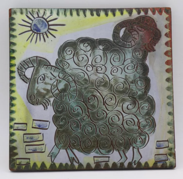 Georges Gouzy plaque Bestiaire Vallauris Vintage collection 1950