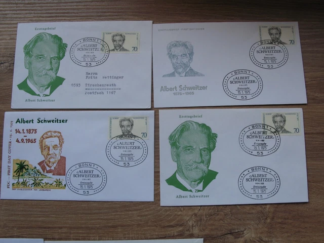 BRD / FDC 1975 Mi. Nr. 830 Albert Schweitzer sammlung
