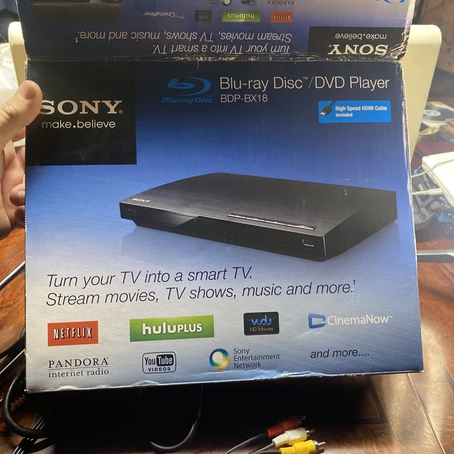 Sony BDP-BX18 Blu-Ray / DVD Player W/ Remote Control & HDMI Cable -